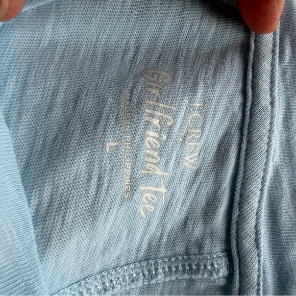 Five J Crew Girlfriend Tees in solid and stripes size large - Picture 4 of 8